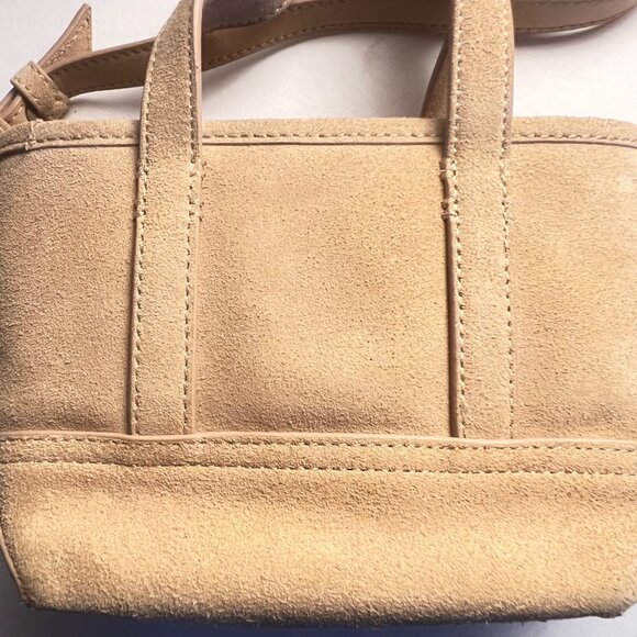 J.CREW Mini Montauk Suede Leather Purse Tan Stadium Concert - Picture 4 of 13